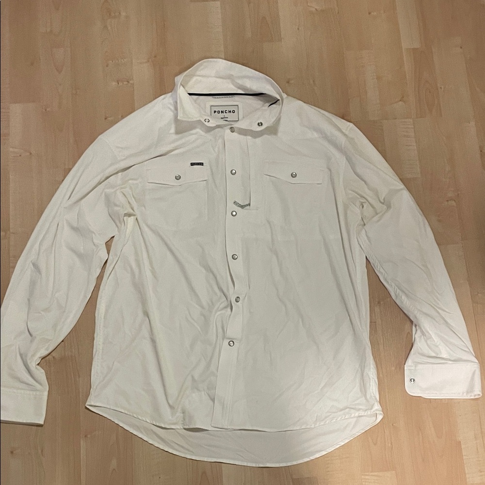 Frenchi Cream Men's Casual Button Down Shirt